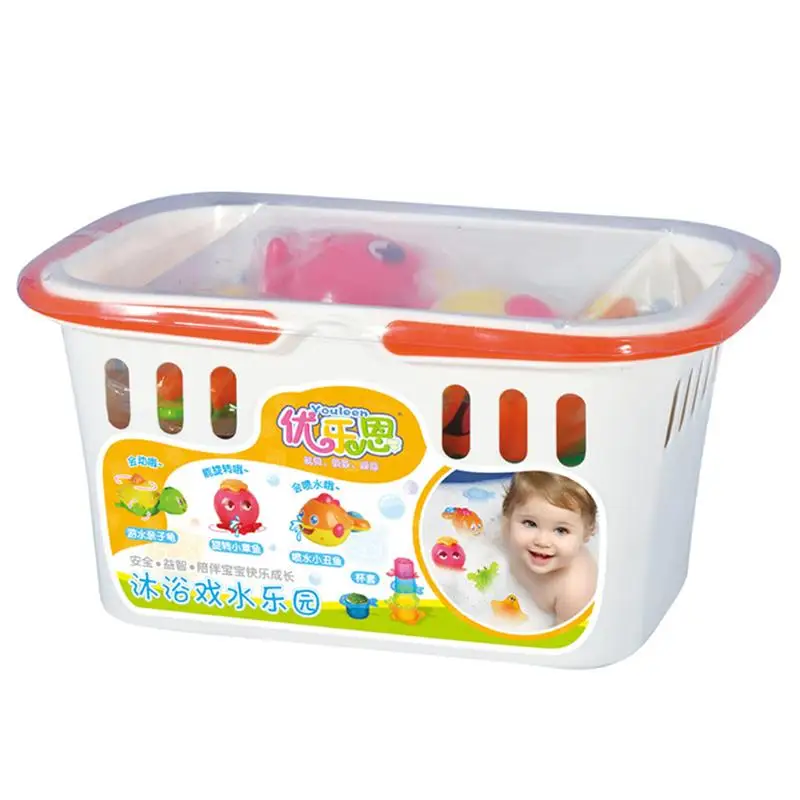 7 шт. укладки игрушка для купания смешное животное укладки воды игра Ванна игрушка для купания для детей малышей