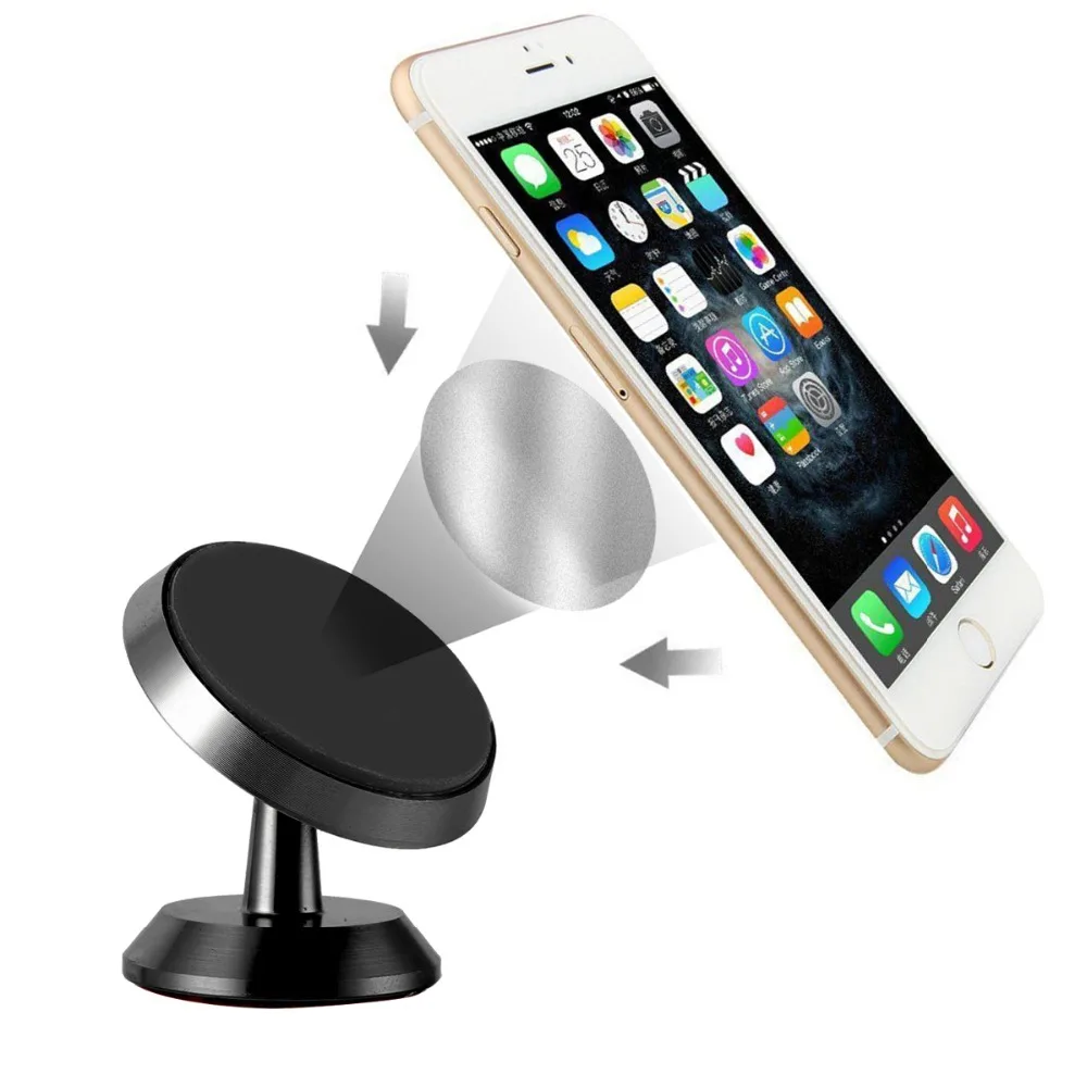 

SOONHUA Magnetic Car Phone Holder 360 Degree Rotatable Stand Bracket Aluminium Alloy Stand Mount Stand Universal For Phone GPS