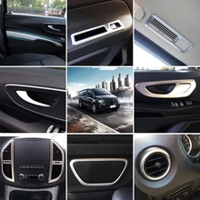 left hand drive car ! Accessories Car Full Kit Interior Cover Trim Decoration 22pcs for Mercedes-Benz Vito (W447) 2014-2017