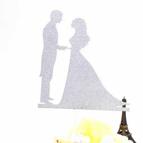 DIY разные цвета любовь свадьба торт флаг Топпер одинарная палка фотоэлемент для