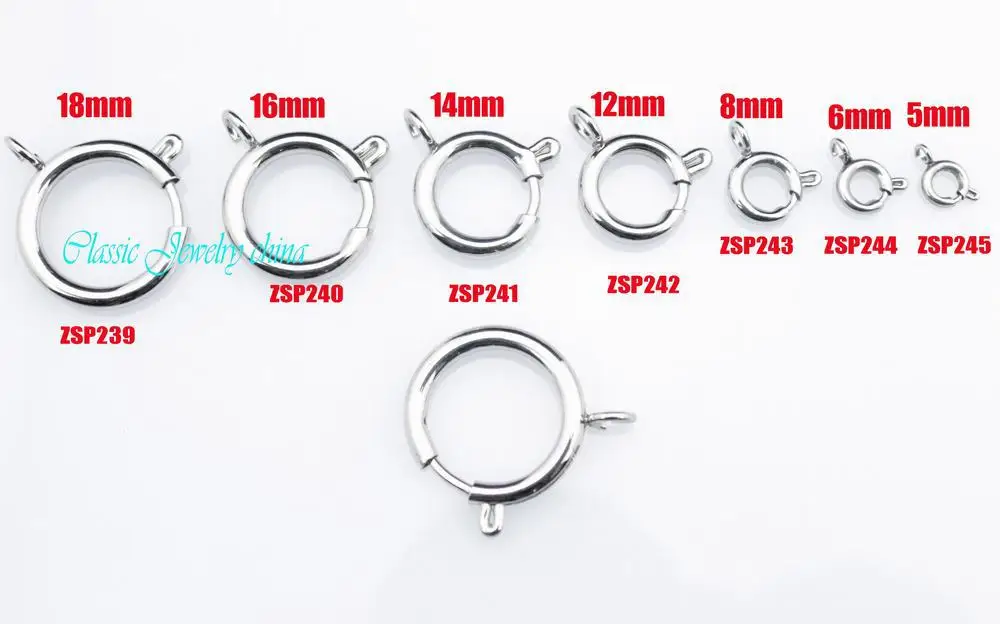 10x 6mm 925 STERLING SILVER BOLT RINGS CLASPS JEWELLERY MAKING FASTNER OPEN LINK