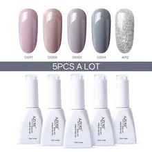 Azure beauty, 5 шт., Гель-лак для ногтей, телесный, розовый, 12 мл, чистый цвет, УФ-Гель-лак, замачиваемый, лак для ногтей, стойкий, серия для ногтей