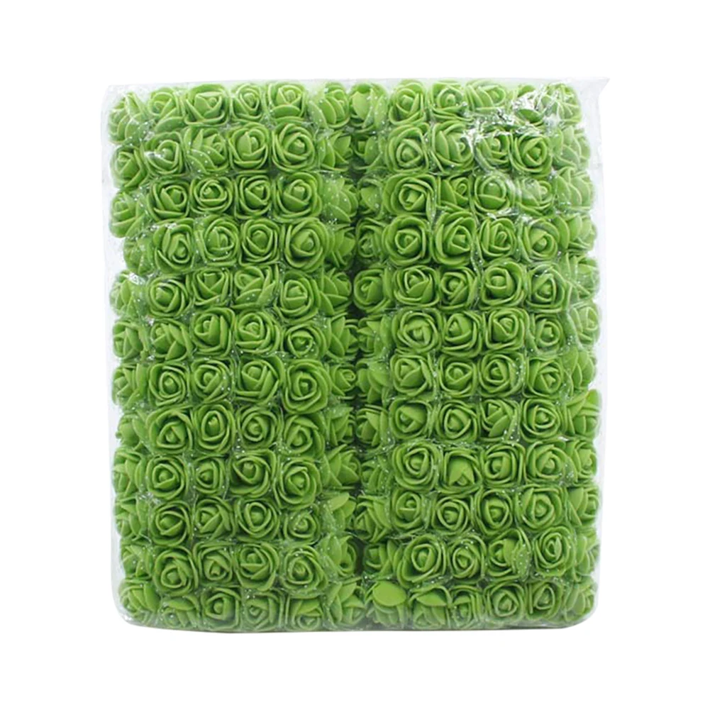 144 шт 2 см мини искусственный, созданный вручную пенопластовый цветок розы Букет Многоцветный Скрапбукинг искусственный цветок Роза свадебное украшение M9