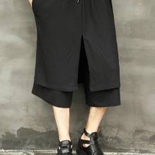 27-44 новая мужская одежда мода DJ bigbang ds стилист волос юбка брюки ложные два кюлоты плюс размер певицы костюмы