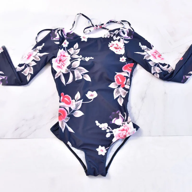 Женский модный купальник с принтом Rashguard купальный костюм для серфинга длинным