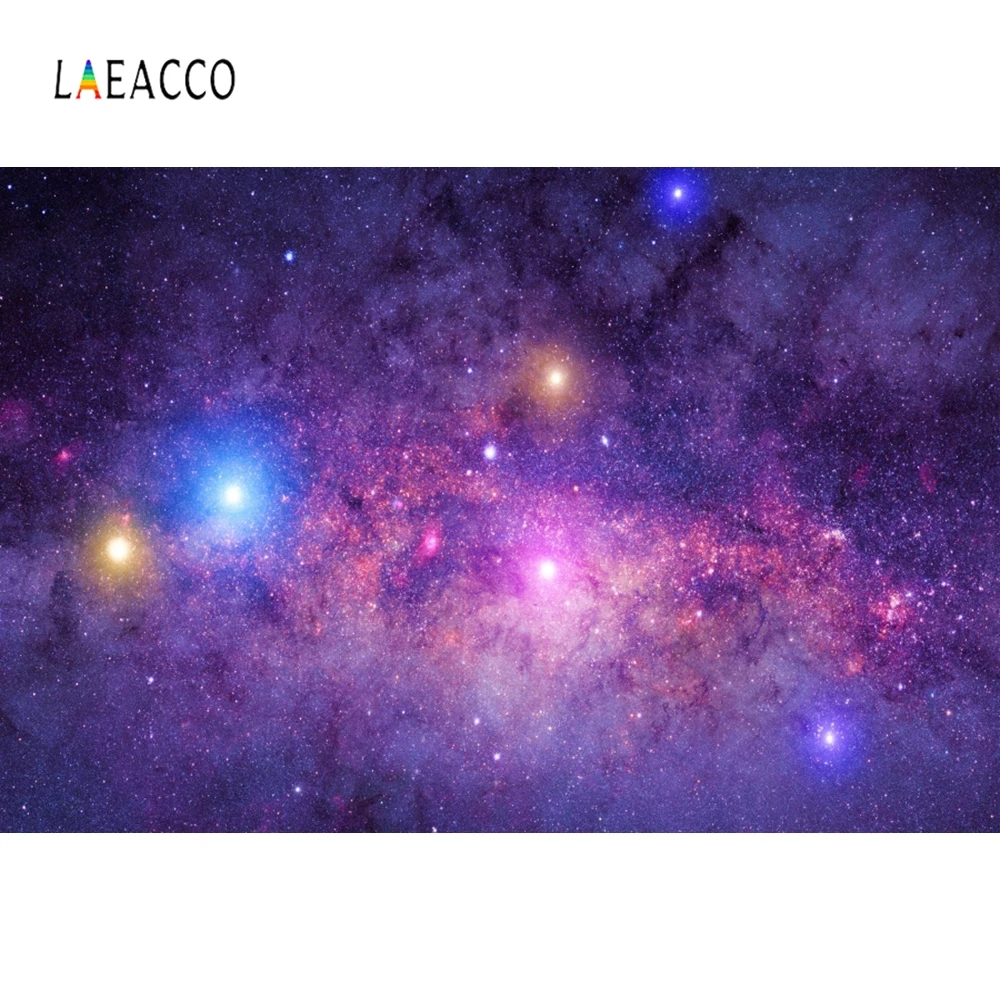

Laeacco Fantasy Space Colorful Nebula Scene Portrait Photography Background Customized Photographic Backdrops For Photo Studio