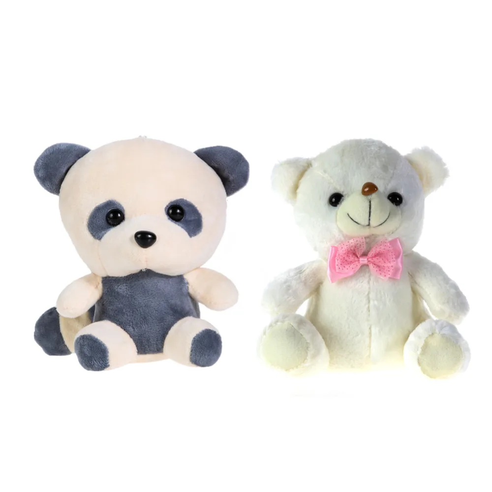 Large Cute Cartoon Animals Bear Panda Doll Bear Hug Colorful LED