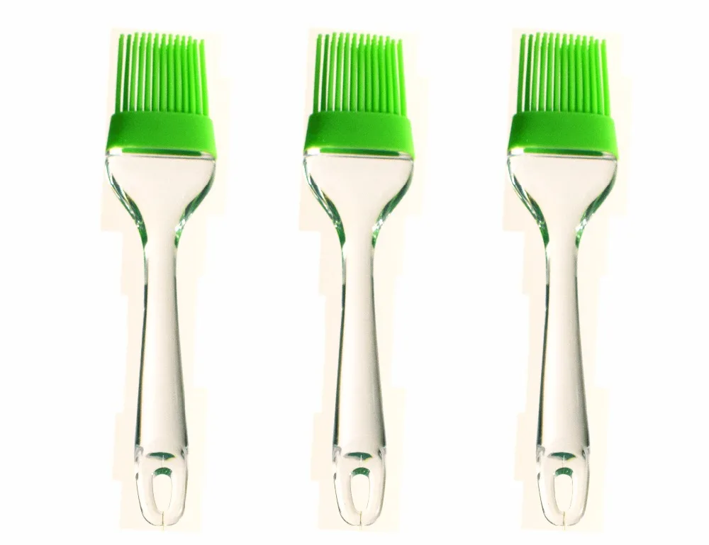Silicone Baking Bread Cake tools Pastry Oil Cream BBQ Utensil safety Basting Brush for Cooking Tools Crystal Handle | Дом и сад