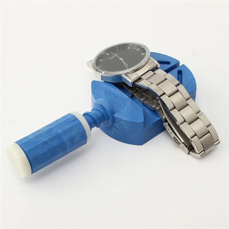 Лучшее продвижение регулируемые наручные часы ремешок для часов устройство для удаления звеньев синий/черный с 4 штырьками набор инструментов для ремонта Пластик