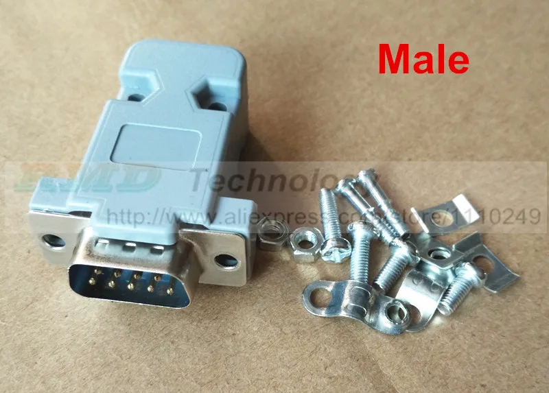 

5pcs/lot DB-9 DB9 RS232 Male Female Connector with socket D-Sub 9 pin PCB Connector Free shipping