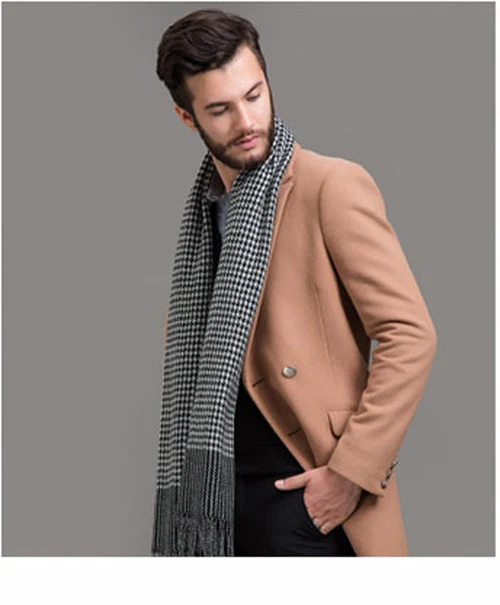 Many Colors Fashion Houndstooth Check Classic Cashmere Feel Men's