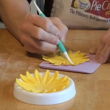 Белый 6 шт. кнопка-образный для цветов из мастики литье сушки плесень цветок помады формирования чашки сухой Gumpaste Обледенение украшения комплект Инструменты