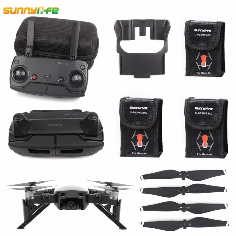 

Sunnylife Mavic Air Accessories Battery Case + Joystick + Mavic Air Controller Bag + Lens Sunshade + Propeller + Landing Gear