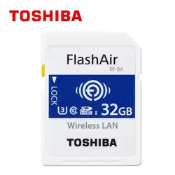 TOSHIBA, Wi-Fi, слот для карт памяти, 32 ГБ, 64 ГБ, 90 м/с SD карты SDHC/SDXC класса 10 U3 FlashAir W-04 память 16 ГБ, карта памяти для цифровых Камера