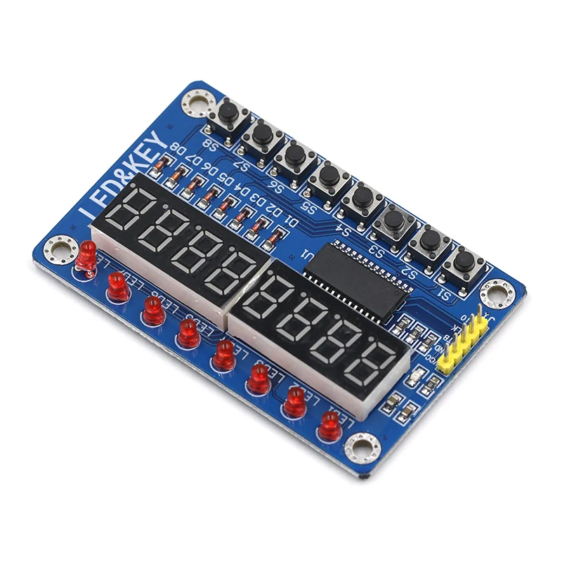 TM1638 модуль ключ Дисплей светодиодной лампой для AVR Arduino 8 бит цифровой светодиодный трубчатая лампа 8 бит