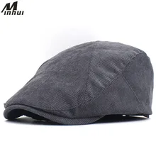 Minhui вельветовые шапки-береты для мужчин винтажные плоские шапки s Женская шляпа полосатая Кепка с якорем Gorras Boina береты Новинка