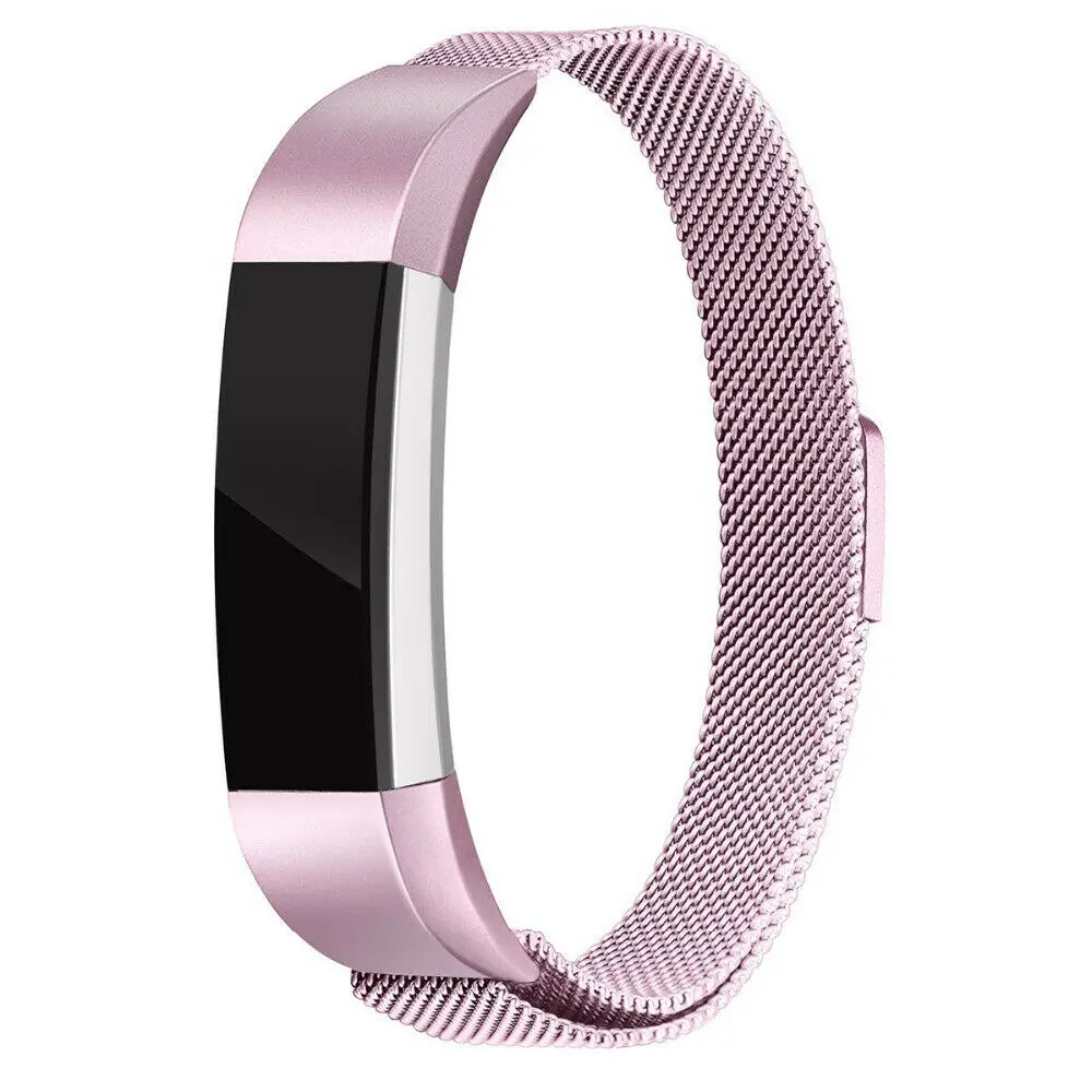 CHENGXI Магнитная Петля из нержавеющей стали Смарт-часы ремешок для Fitbit Alta HR/Fitbit alta, fitbit alta hr ремешок - Цвет ремешка: Pink