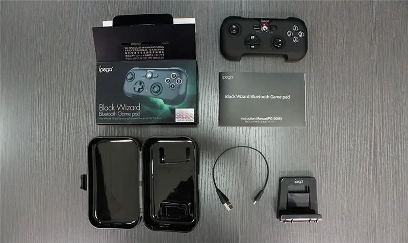 Быстрая IPEGA PG-9058 черный мастер беспроводной Bluetooth игровой контроллер геймпад джойстик с держателем телефона