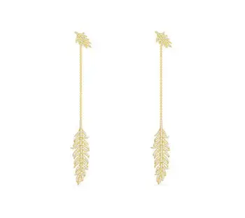 

2019 new Fashion Vintage Feather Wings Long dangle Earrings for Women Jewelry high quality