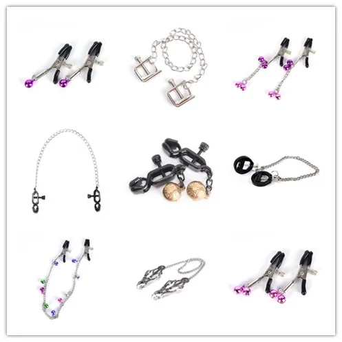 Nipple Clamps With Metal Chain Sex Slave Exotic Accessories Bdsm Milk Clip Breast Clip Flirt Nipple Clamps For Women Couples