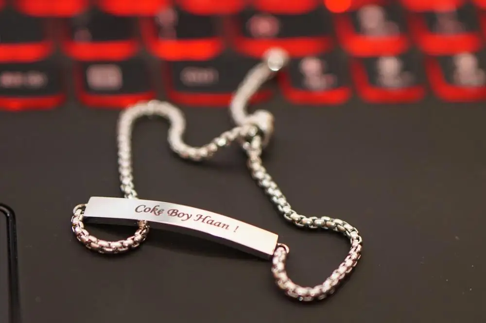 Уникальные браслеты с гравировкой на заказ для женщин, нержавеющая сталь, индивидуальный ID браслет, логотип, гравировка имени, браслеты для женщин