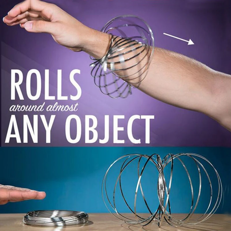 Потрясающее кольцо игрушки кинетическая Весенняя игрушка уличная игра интеллектуальная игрушка металлический фиджет-Спиннер 3D кольцо с фигуркой магические трюки реквизит
