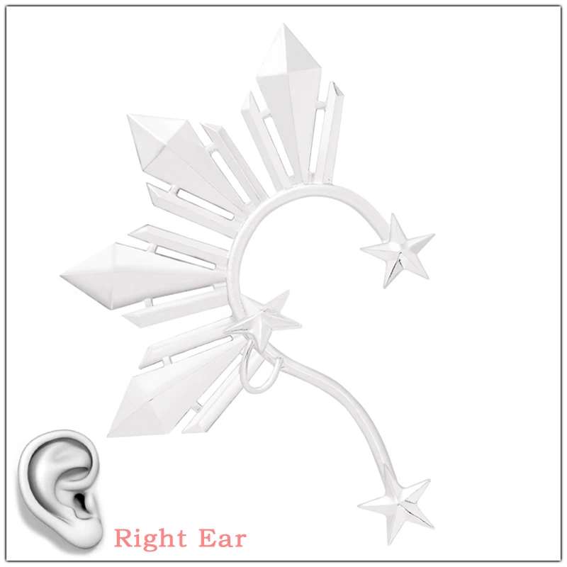 1Pcs Lovely Simple Star Ear Clip on Earrings for Women Accessories Hyperbole Big Earring without Piercing Fashion Ornaments Gift