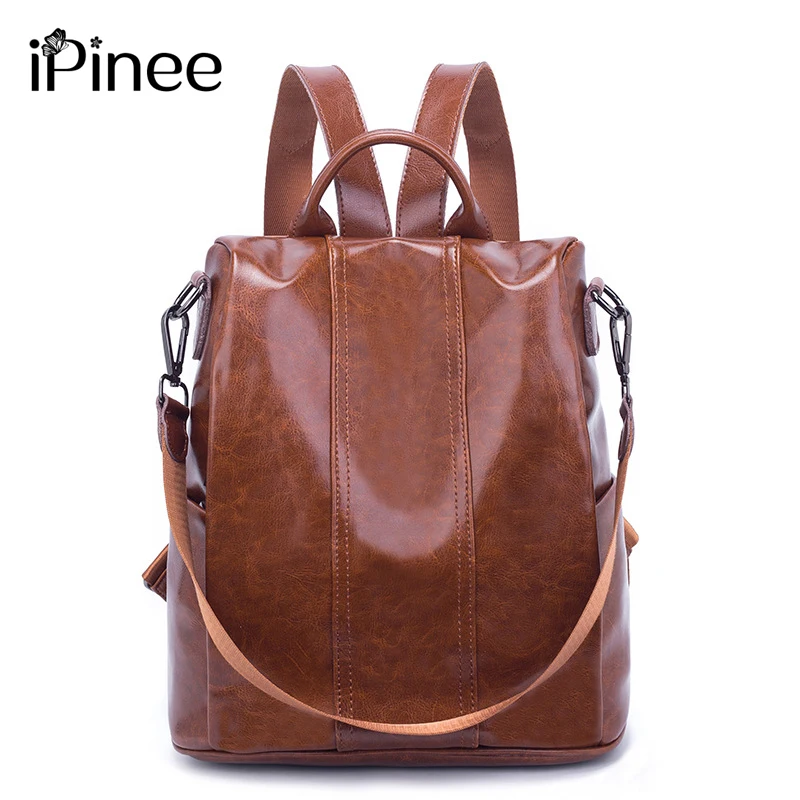 

iPinee New Fashion Woman Backpack Soft Leather Travel Bag High Quality Schoolbag Backpack Elegant Mochilas Escolar Feminina
