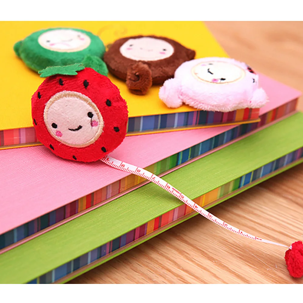 

Sewing Tool Cute Retractable Tape Measure Soft Lovely Portable 1.5m Practical Home Mini Plush Ruler Cartoon