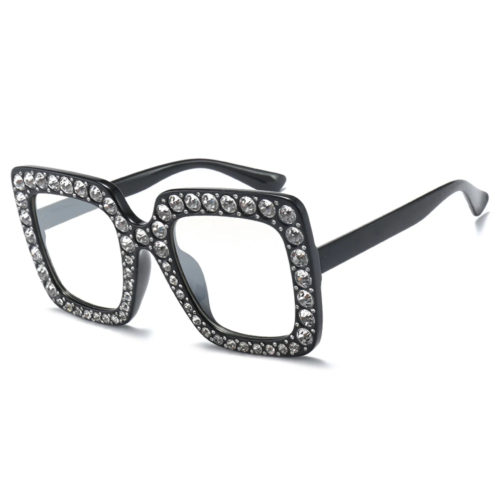 Женские солнцезащитные очки со стразами в квадратной оправе|brand sun glasses|sun glassessun