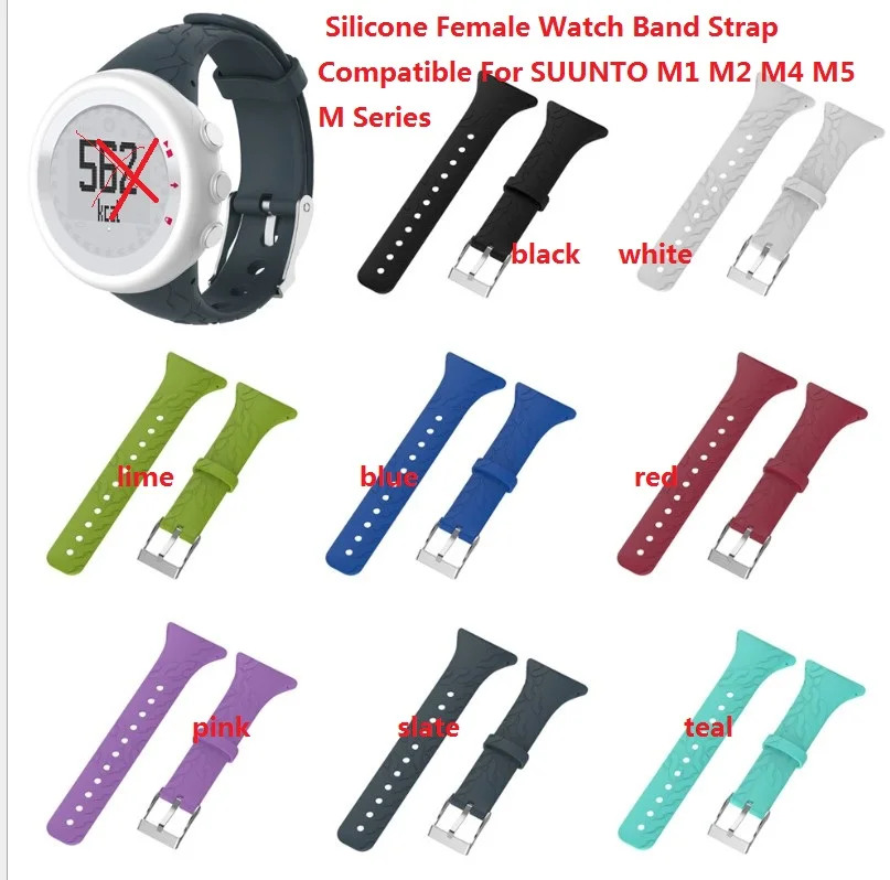 

Silicone Female Watch Band Strap For SUNTO M1 M2 M4 M5 M Series .M1/M2/M4/M5 band