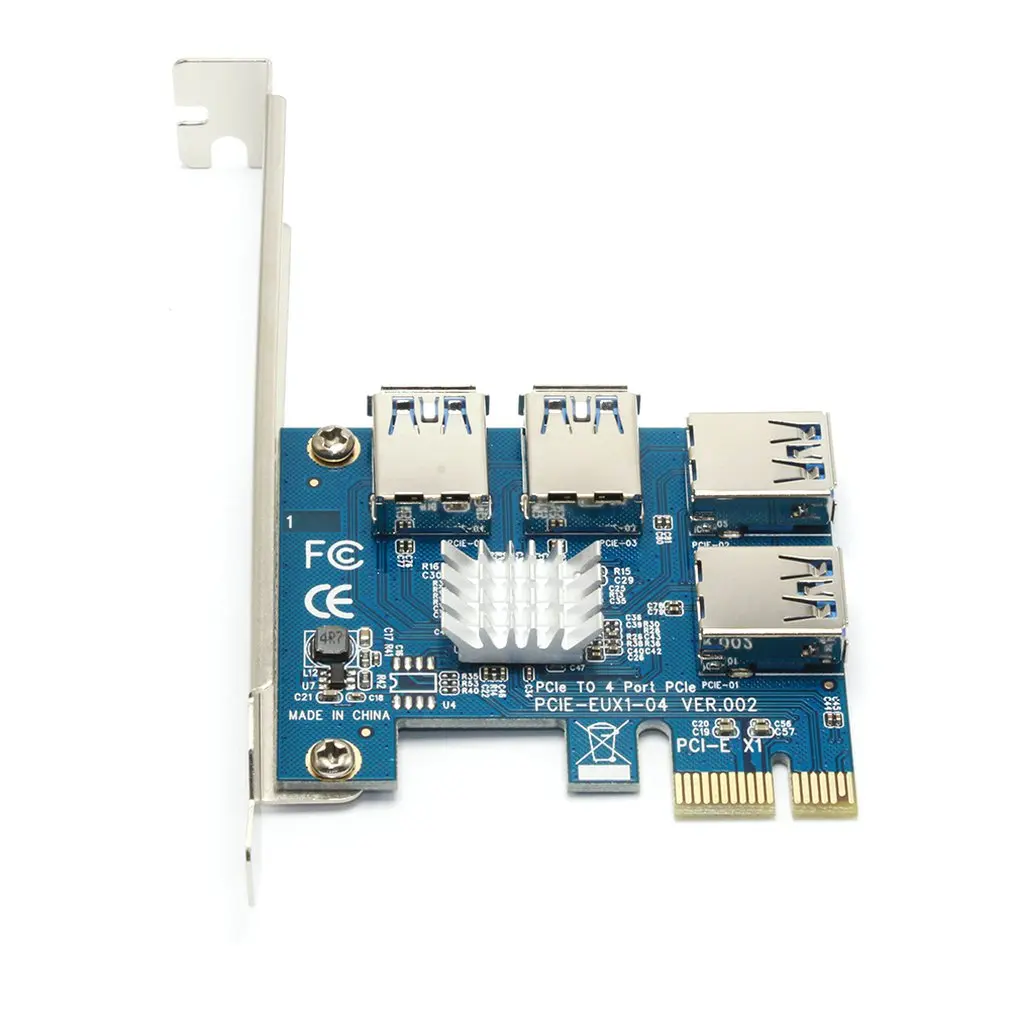 Pci-E To Pci-E Riser Card 1 To 4 Pci-E To Pci-E Slot One Tow Four Usb3.0 Pci-E Expansion Card Eux104