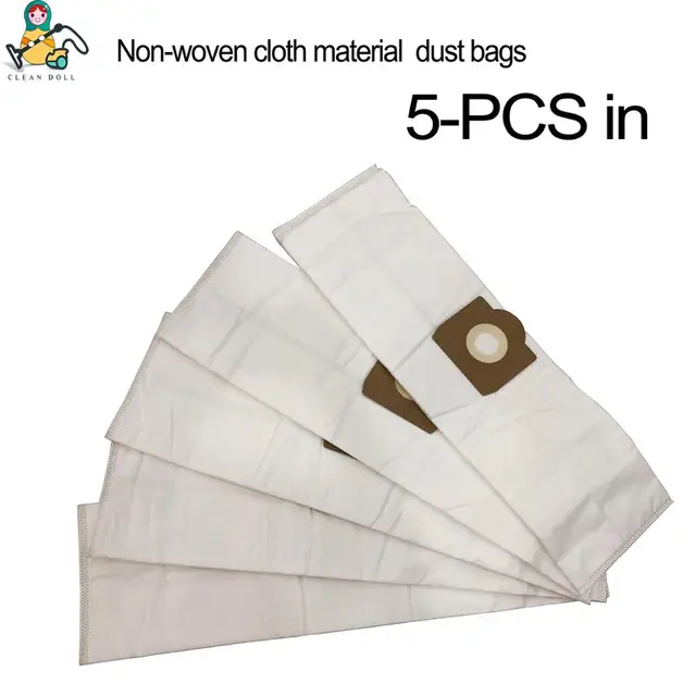 5 PACK dust bags for vacuum cleaner Karcher bags WD3 WD3300 WD3.500P