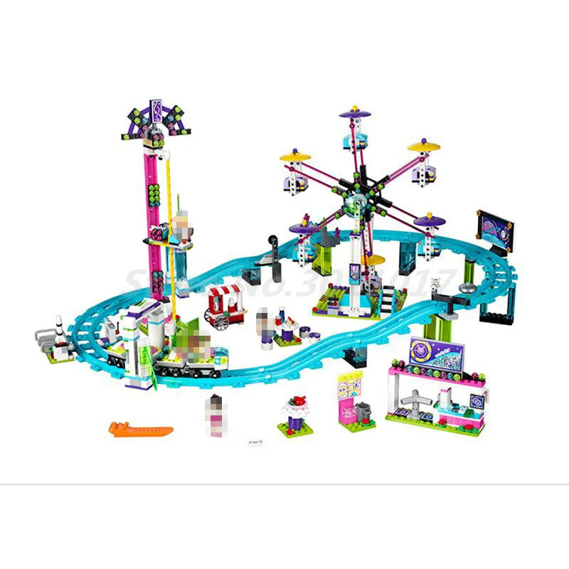 

Bela 10563 1136pcs Girls Friends Amusement Park Roller Coaster 41130 Building Block Model Brick DIY Toys For Children Christmas