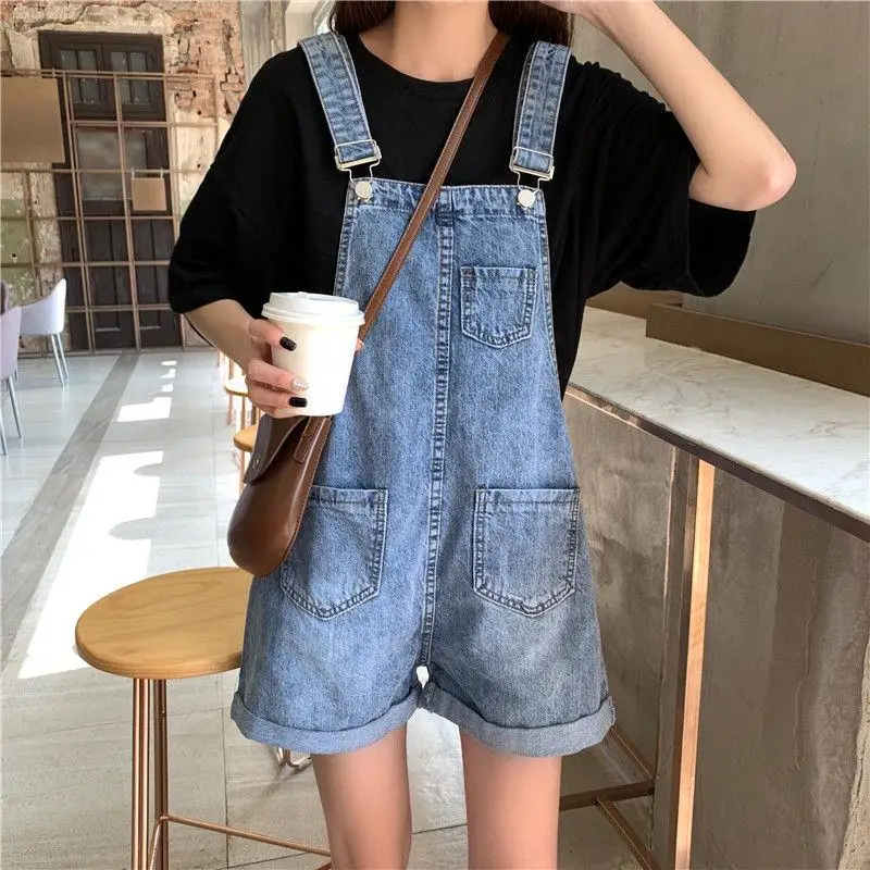 

Denim fabric washed girl overalls playsuisuts penders pants students clothing fit for 16 to 20 years old gilr rompers