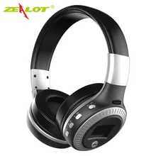 B19 Zealot Auriculares Inalámbricos Bluetooth Sereo Earburds HiFi Auriculares Bass Plegable con micr LCD Ranura TF FM Auriculares Portátiles