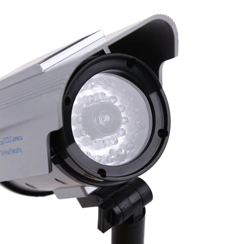  Solar Power Fake Dummy Outdoor Security Home CCTV Camera Battery Powered Flicker LED Red Light Home - 32878428891