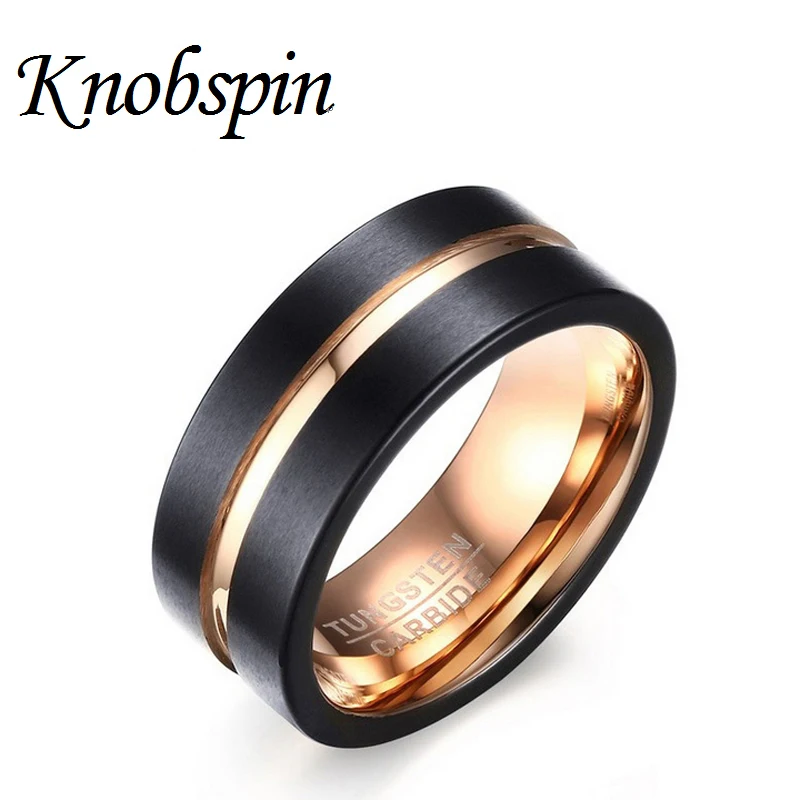 black male unique ring rose gold color wedding band tungsten carbide ring 8mm man anniversary jewelry - Male Wedding Rings black male unique ring rose gold color wedding band tungsten carbide ring 8mm man anniversary jewelry - Male Wedding Rings