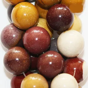 

Genuine Mookaite Round beads 10 mm - Full Strand 15 1/2", 38 beads, A-Quality