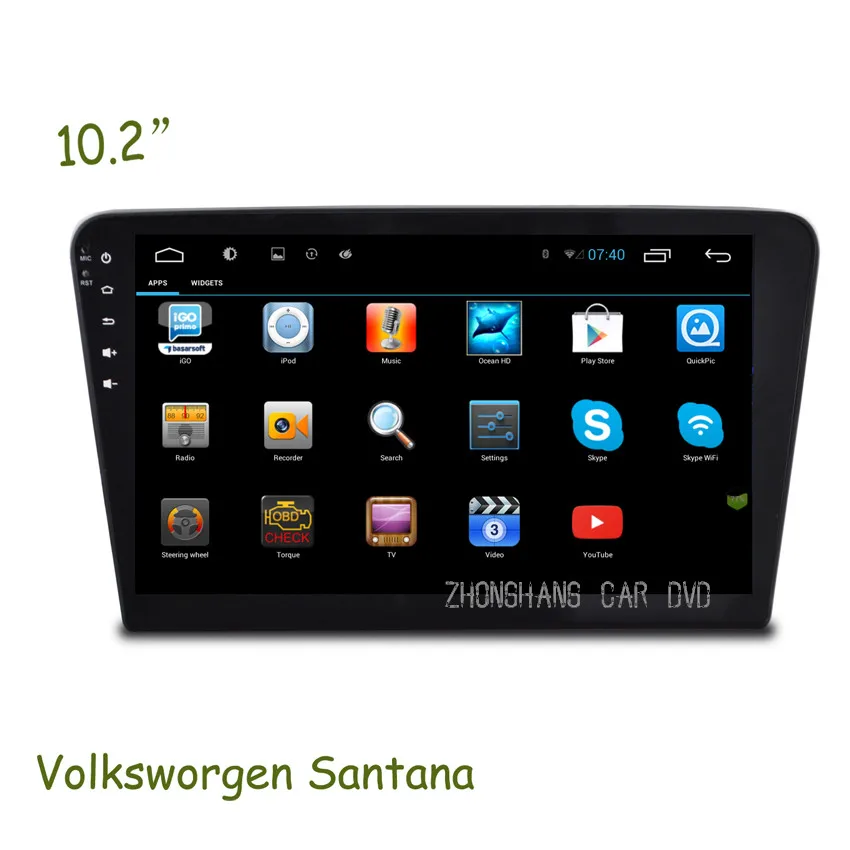 10.2 '' HD 1024 * 600 стерео головного блока для Volkswagen VW Santana 2013 2014 2015 DVD GPS навигация с BT