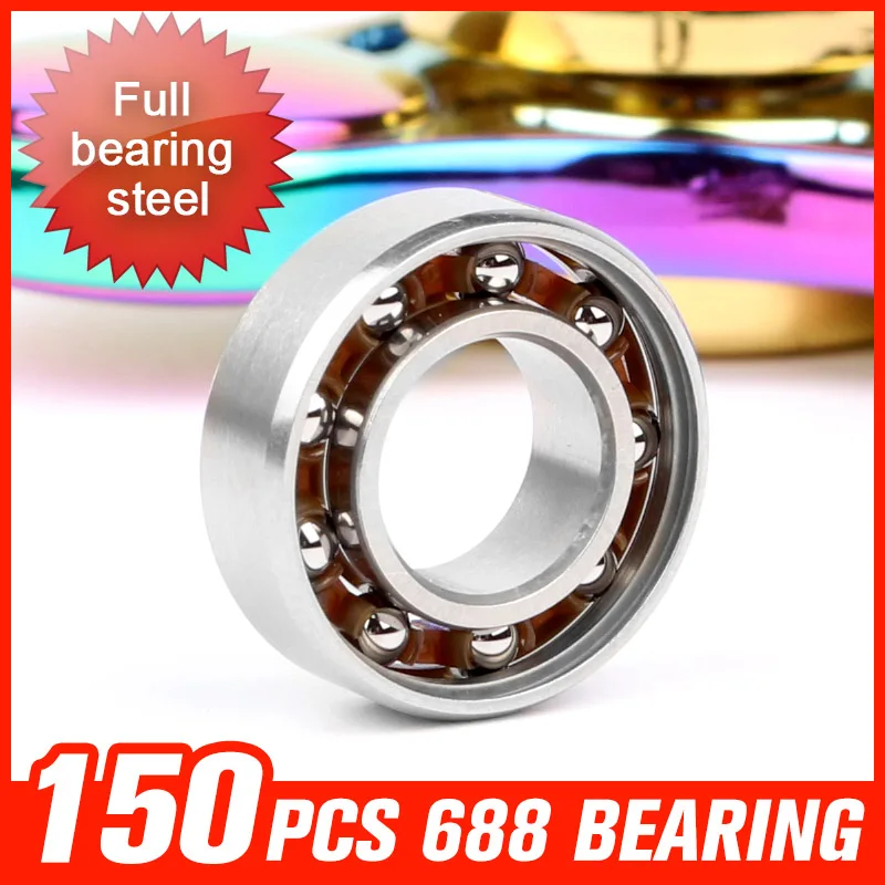 

150pcs 688 Bearing with 9 Bearing Steel Beads For Plastic Fidget Spinner Skate Board Roller Wheel Hardware Tool Accessories