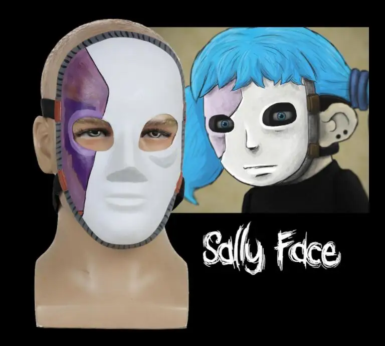 

Game Sally Face Cosplay Mask Horror Halloween Party Latex Masks Costume Props Drop Shipping