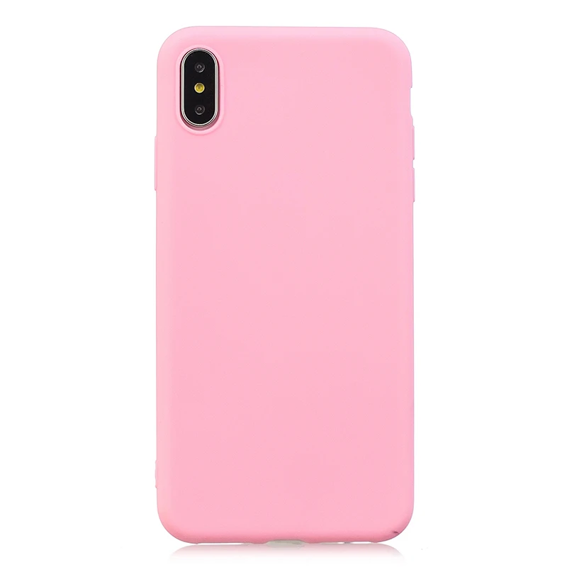 

2019 Candy Color Case for Iphone Xs Max Xr Matte Soft Tpu Case for IPhone X 5 5s Se Full Cover Squishy for 6 6s 7 8 Plus