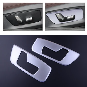 

DWCX 2pcs/set Car Inner Front Seat Adjust Switch Button Cover Trim Fit for BMW 5 Series G30 2018