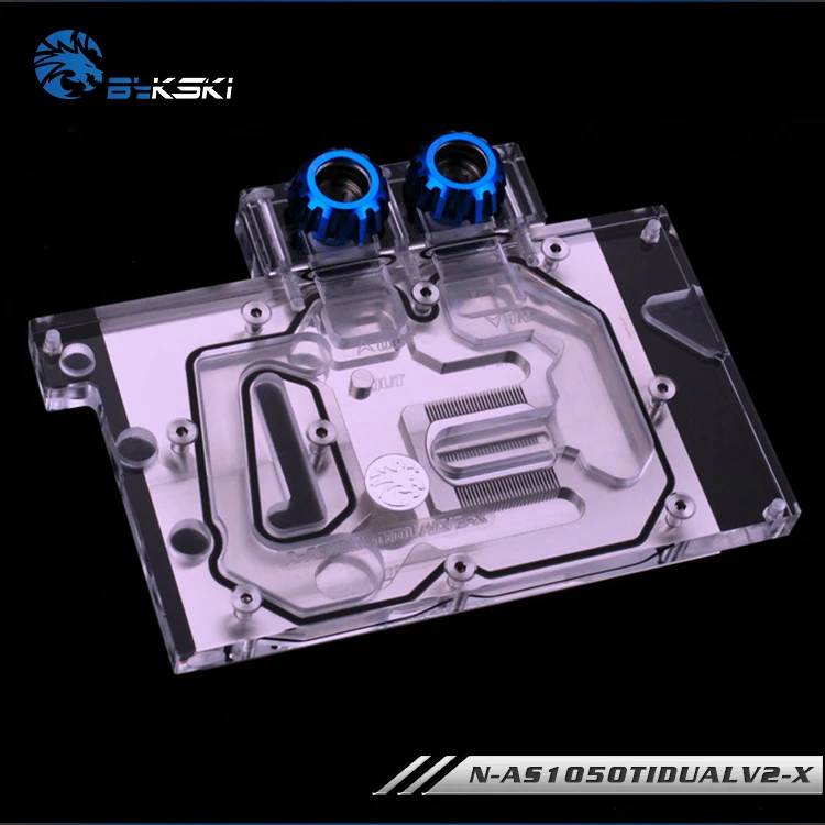 Bykski N AS1050TIDUALV2 X GPU блок водяного охлаждения для ASUS GTX 1050Ti Dual|Жидкостные системы