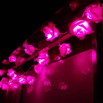

YIYANG 4M 5M LED Rose String Lights AA Battery for Holiday Event Wedding Valentine's Day Party Decoration Russian Big Sales