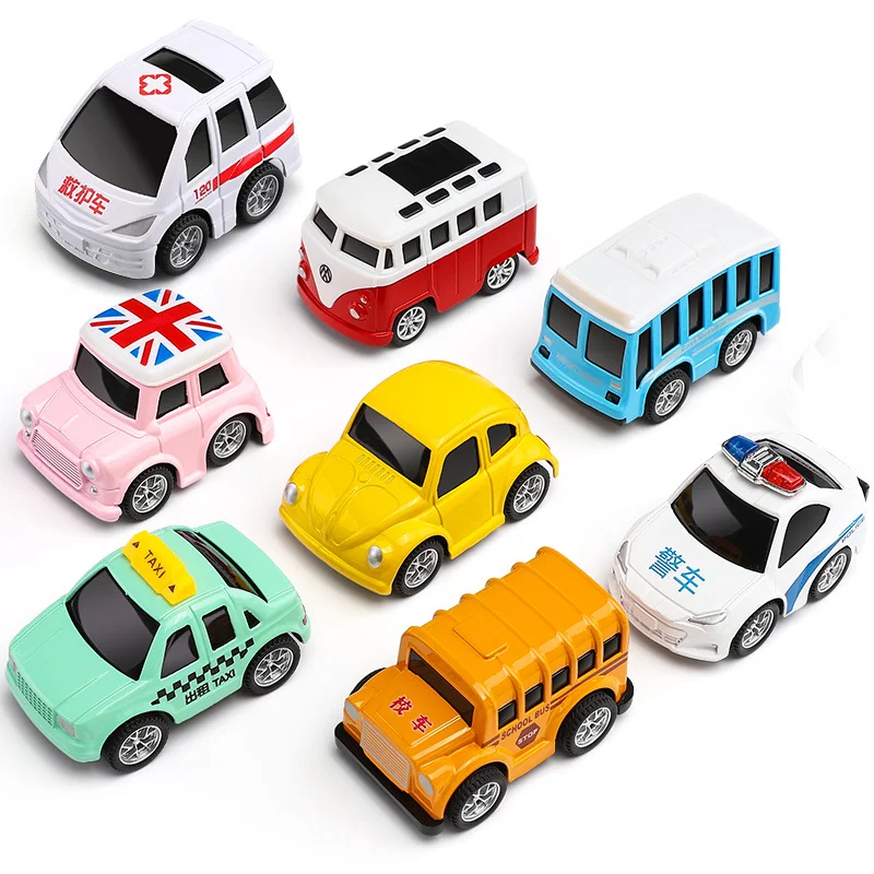 

Toy Vehicles Alloy Car Set Pull Back School Bus Police Ambulance Diecast Metal Model Vehicle Toy for Kids Gift