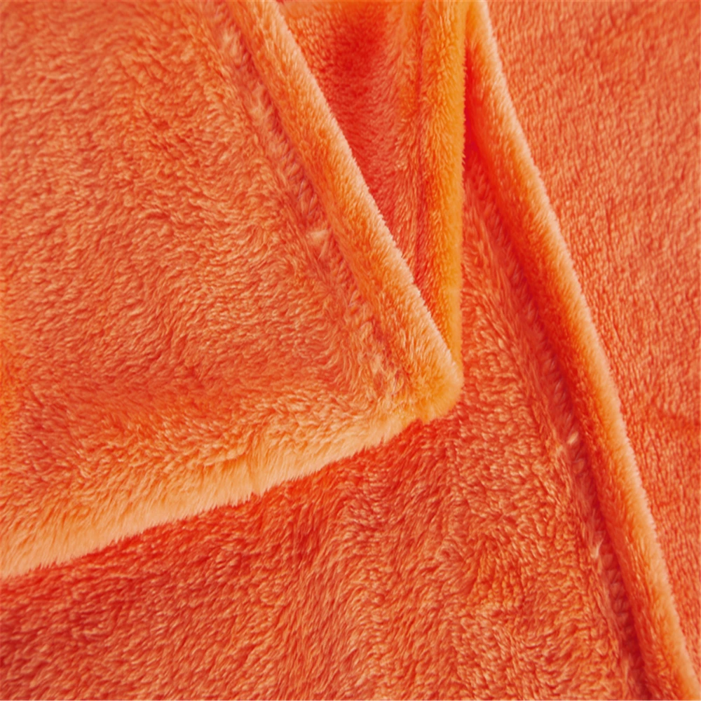 Однотонное окрашенное одеяло из кораллового флиса оранжевого цвета, супер мягкое покрывало для дивана, Норковое покрывало, односпальная кровать, двуспальная кровать, одеяло из искусственного меха s
