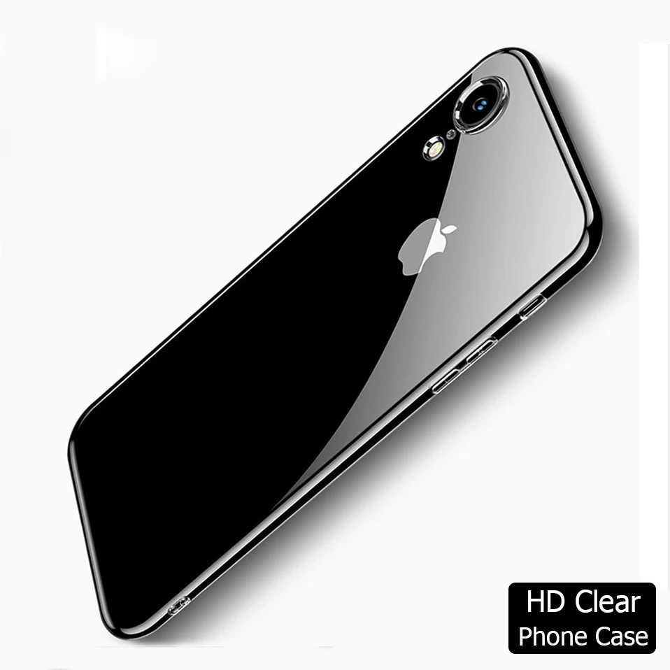 Ультратонкий Прозрачный чехол для Apple iPhone X XS Max XR прозрачный мягкий из ТПУ 5s 6 S 7 8