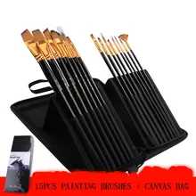 15 шт./компл. нейлоновая краска ing кисть для масла Акварельная акриловая краска кисть художника Набор Искусство ремесло
